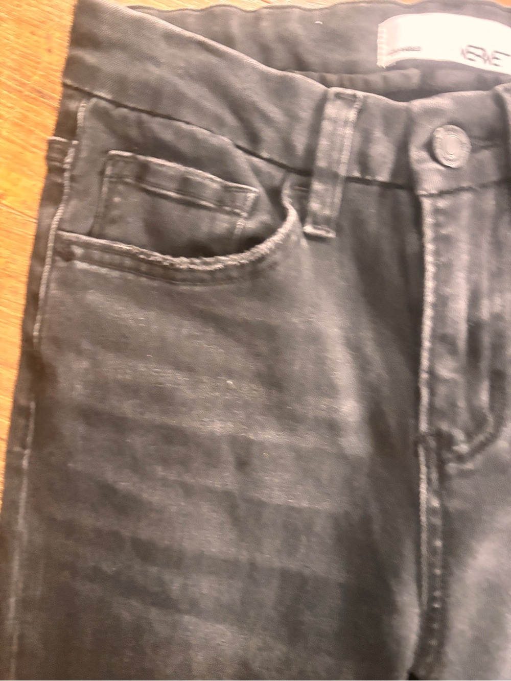 VERVET Black High Rise Raw Hem Flare Jeans Size 25 - Picture 4 of 9